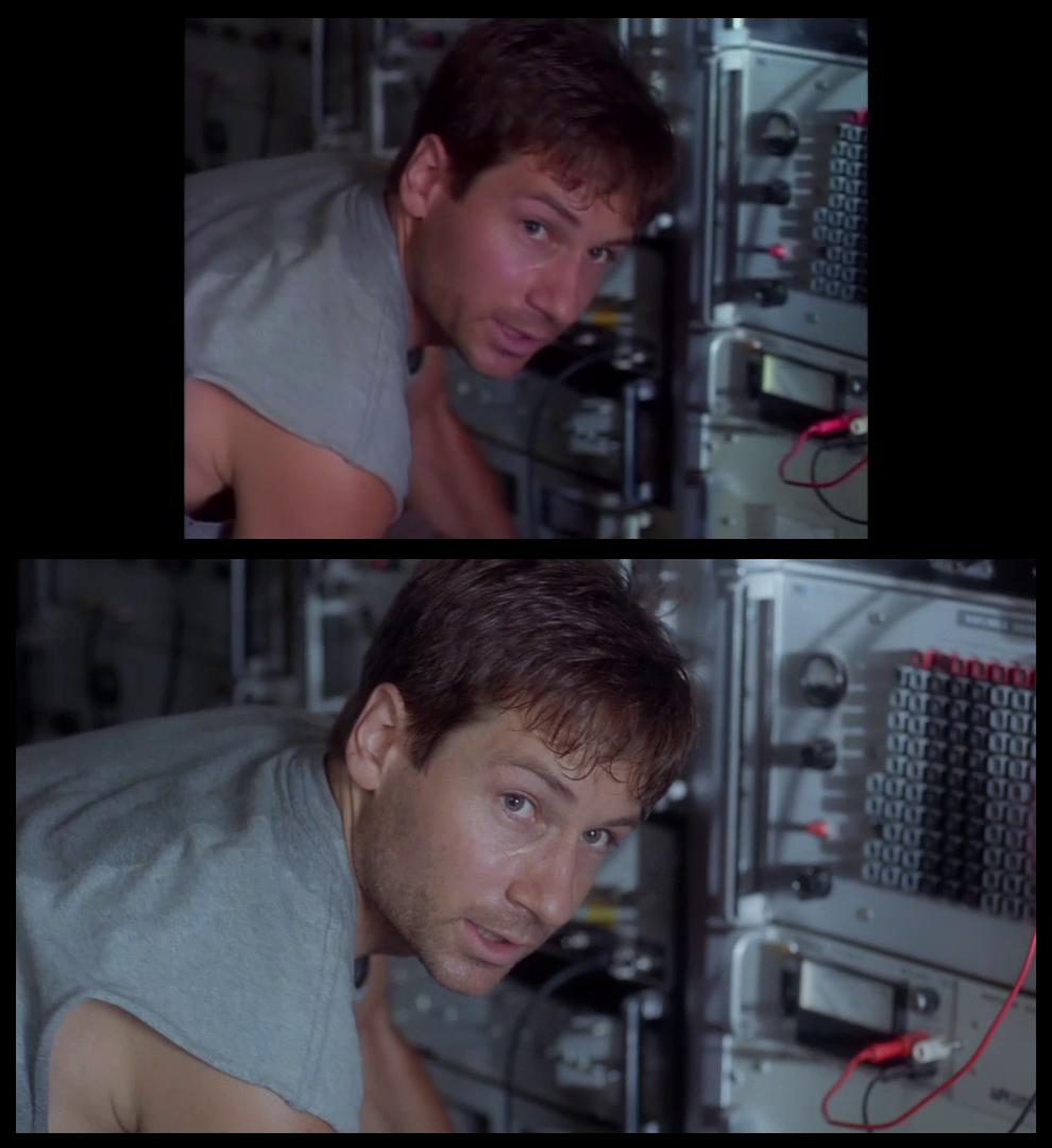 X-Files Blu-ray DVD Comparison 201 2X01 Little Green Men Screencap