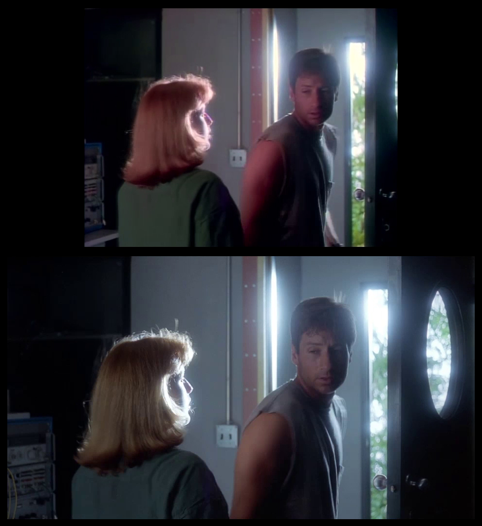 X-Files Blu-ray DVD Comparison 201 2X01 Little Green Men Screencap