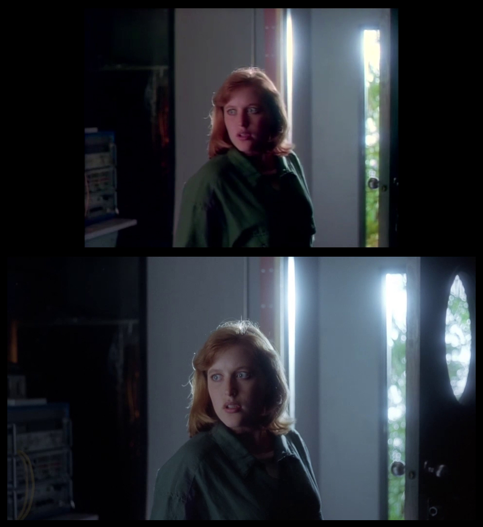 X-Files Blu-ray DVD Comparison 201 2X01 Little Green Men Screencap