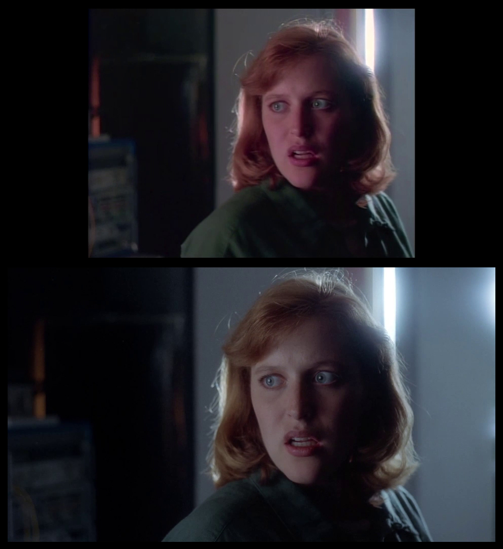 X-Files Blu-ray DVD Comparison 201 2X01 Little Green Men Screencap