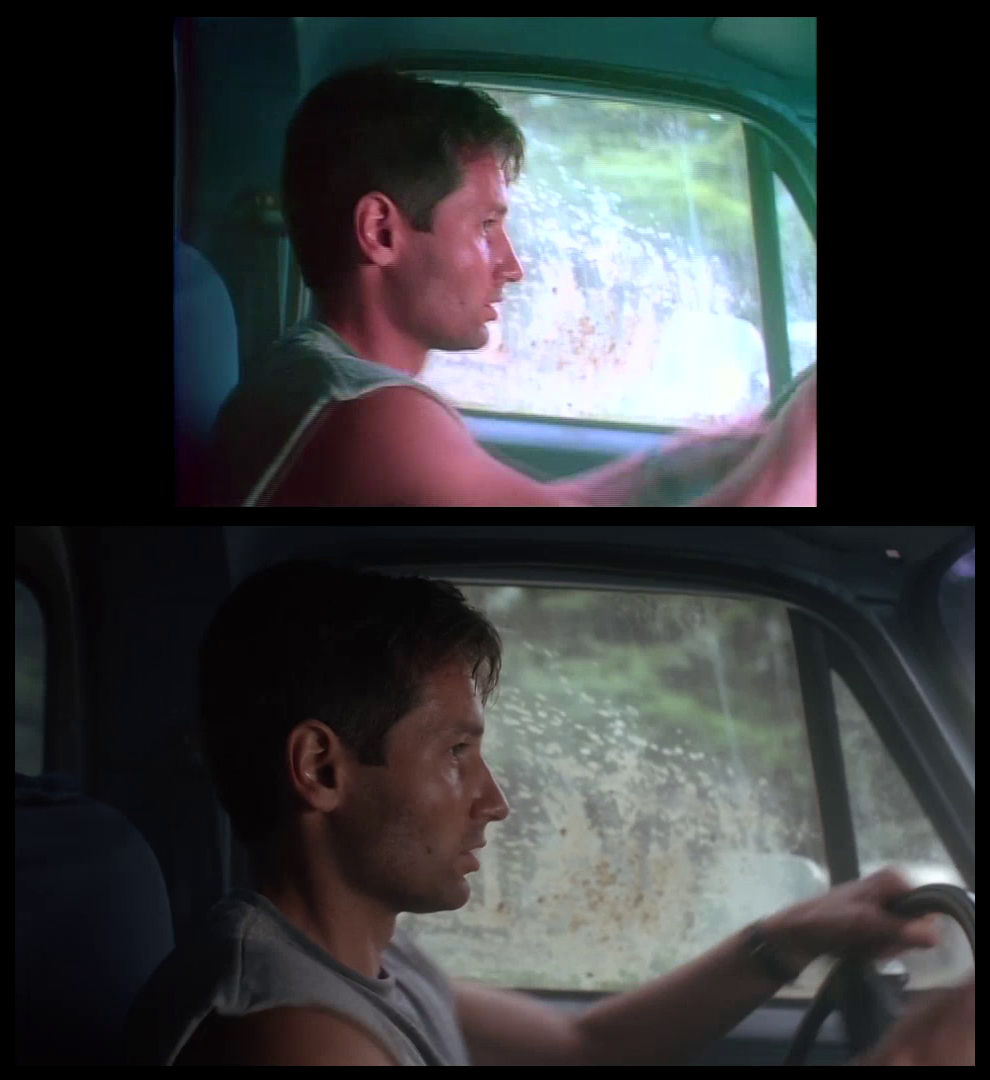 X-Files Blu-ray DVD Comparison 201 2X01 Little Green Men Screencap