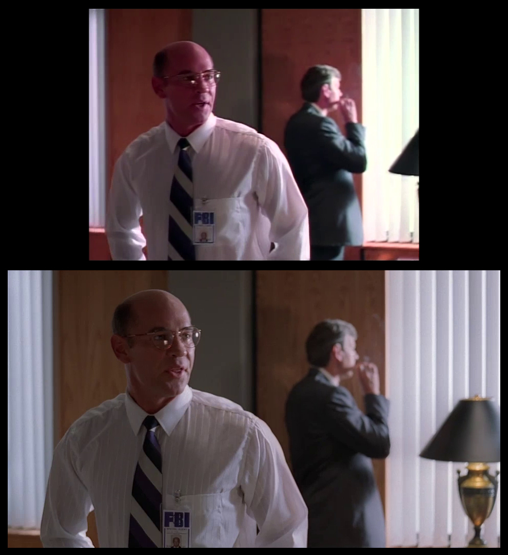 X-Files Blu-ray DVD Comparison 201 2X01 Little Green Men Screencap