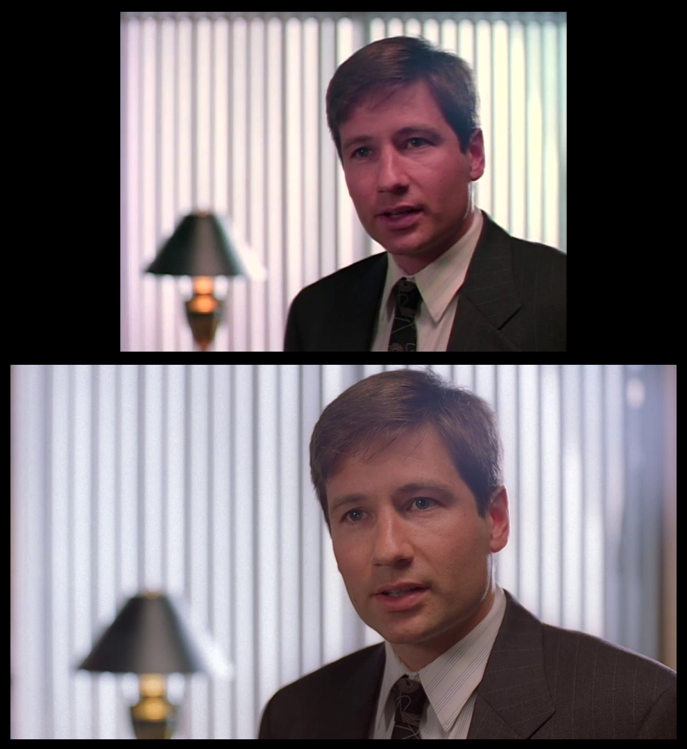 X-Files Blu-ray DVD Comparison 201 2X01 Little Green Men Screencap