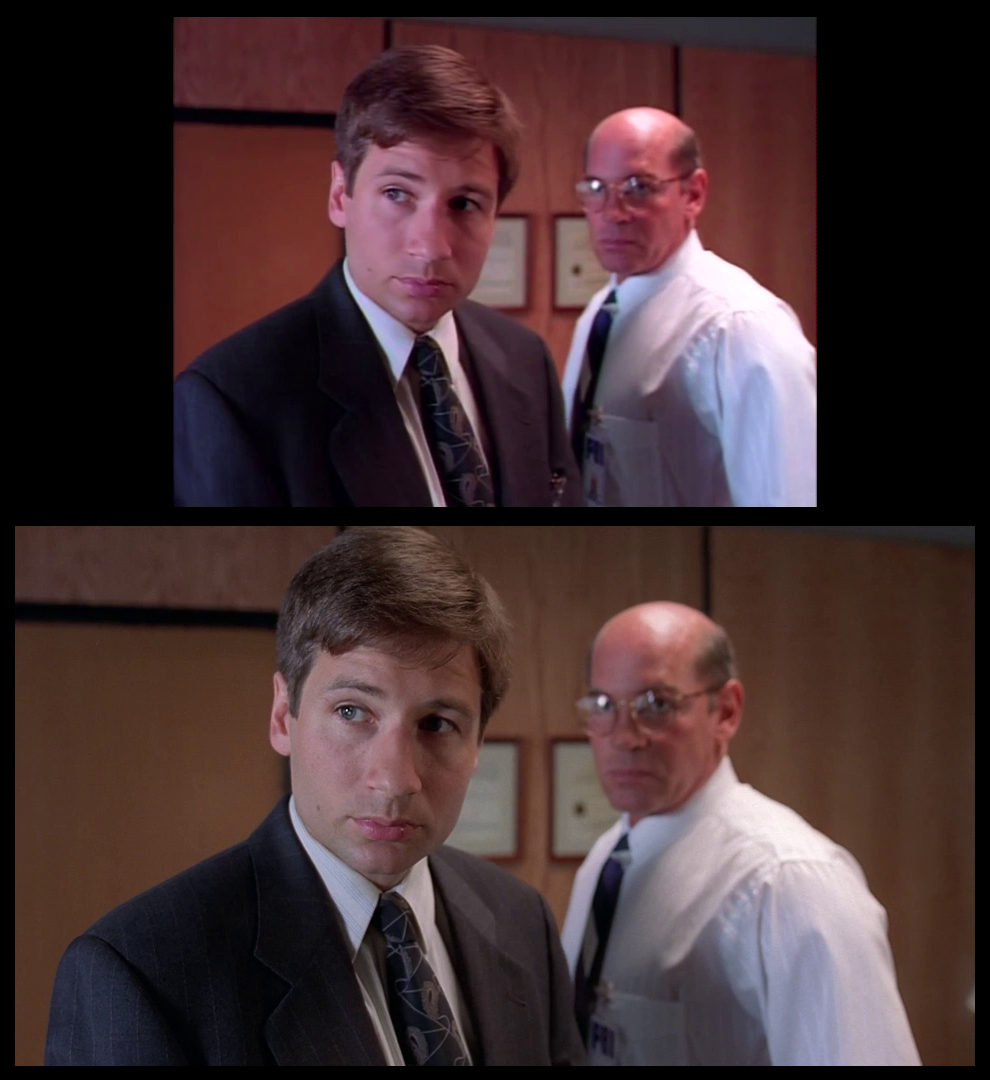 X-Files Blu-ray DVD Comparison 201 2X01 Little Green Men Screencap