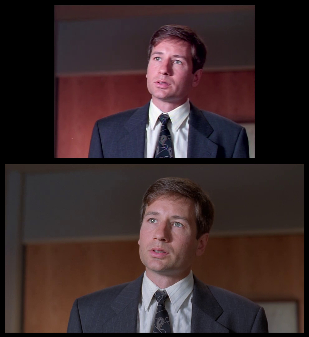X-Files Blu-ray DVD Comparison 201 2X01 Little Green Men Screencap