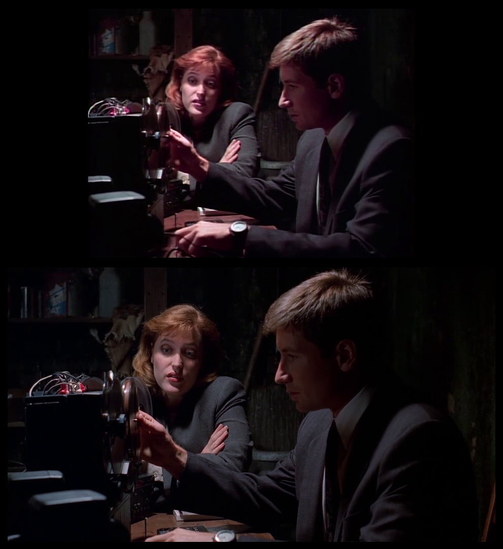 X-Files Blu-ray DVD Comparison 201 2X01 Little Green Men Screencap