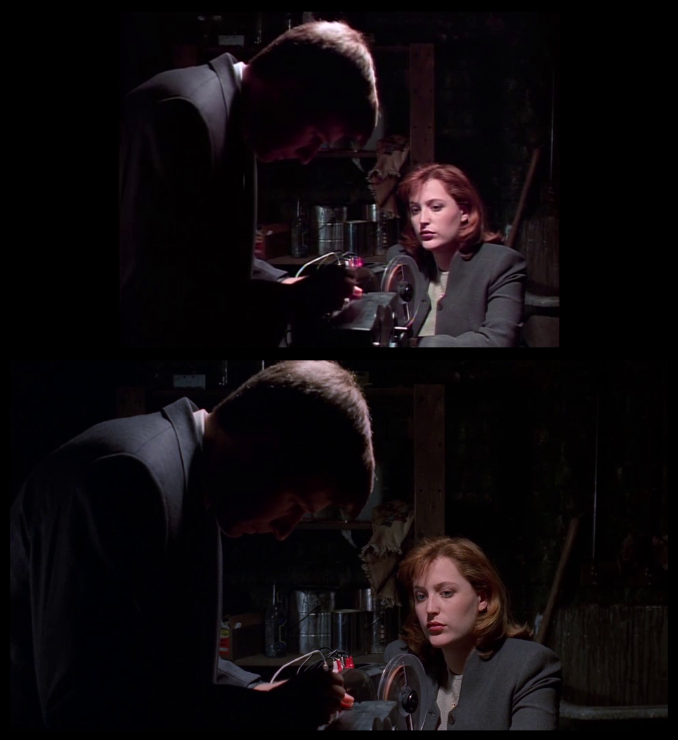 X-Files Blu-ray DVD Comparison 201 2X01 Little Green Men Screencap