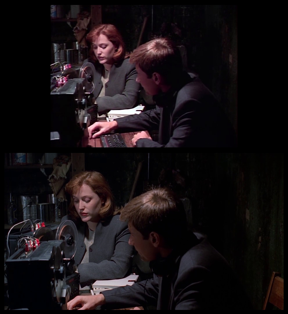 X-Files Blu-ray DVD Comparison 201 2X01 Little Green Men Screencap