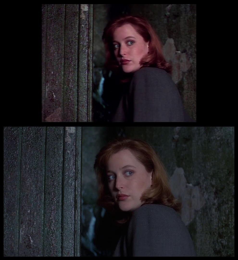 X-Files Blu-ray DVD Comparison 201 2X01 Little Green Men Screencap
