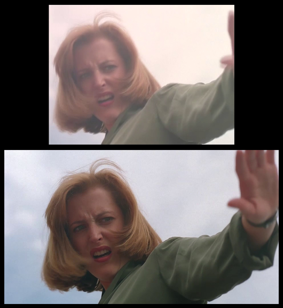 X-Files Blu-ray DVD Comparison 301 3X01 The Blessing Way Screencap