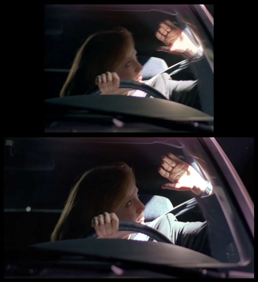 X-Files Blu-ray DVD Comparison 301 3X01 The Blessing Way Screencap