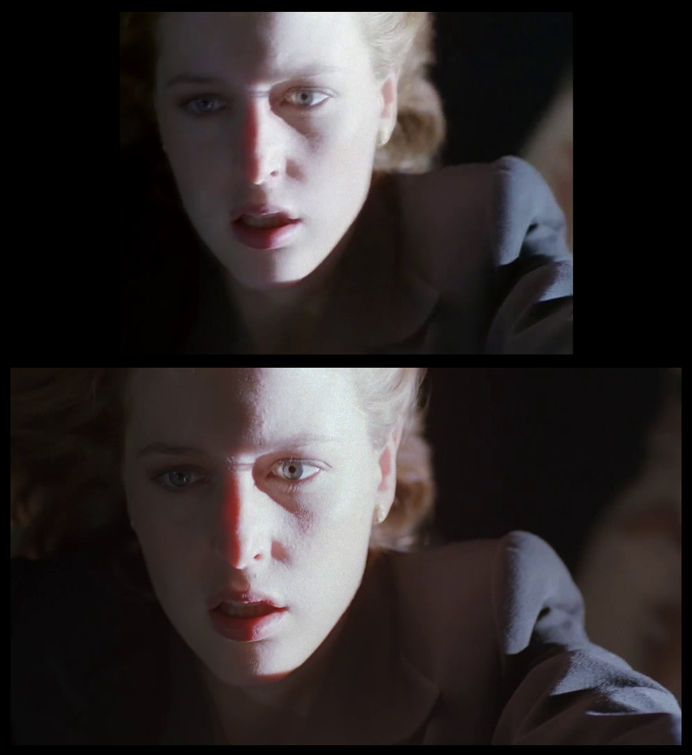 X-Files Blu-ray DVD Comparison 301 3X01 The Blessing Way Screencap
