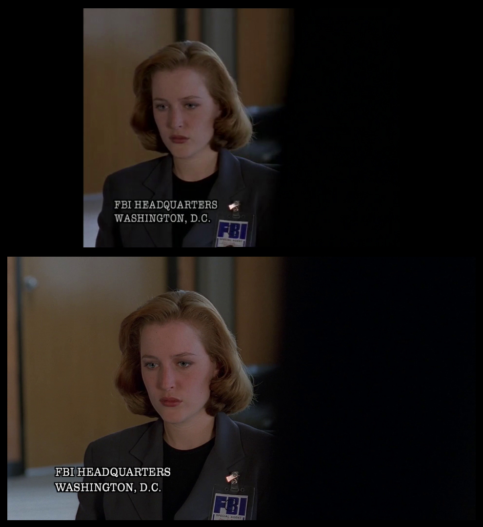 X-Files Blu-ray DVD Comparison 301 3X01 The Blessing Way Screencap