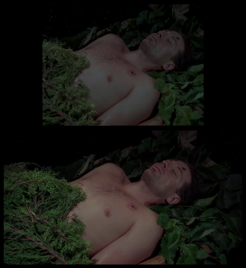 X-Files Blu-ray DVD Comparison 301 3X01 The Blessing Way Screencap