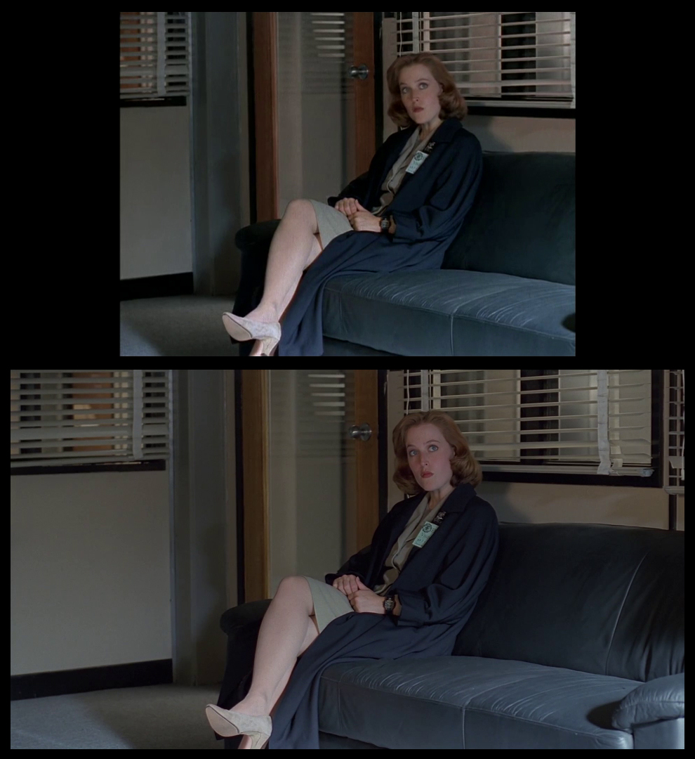 X-Files Blu-ray DVD Comparison 301 3X01 The Blessing Way Screencap