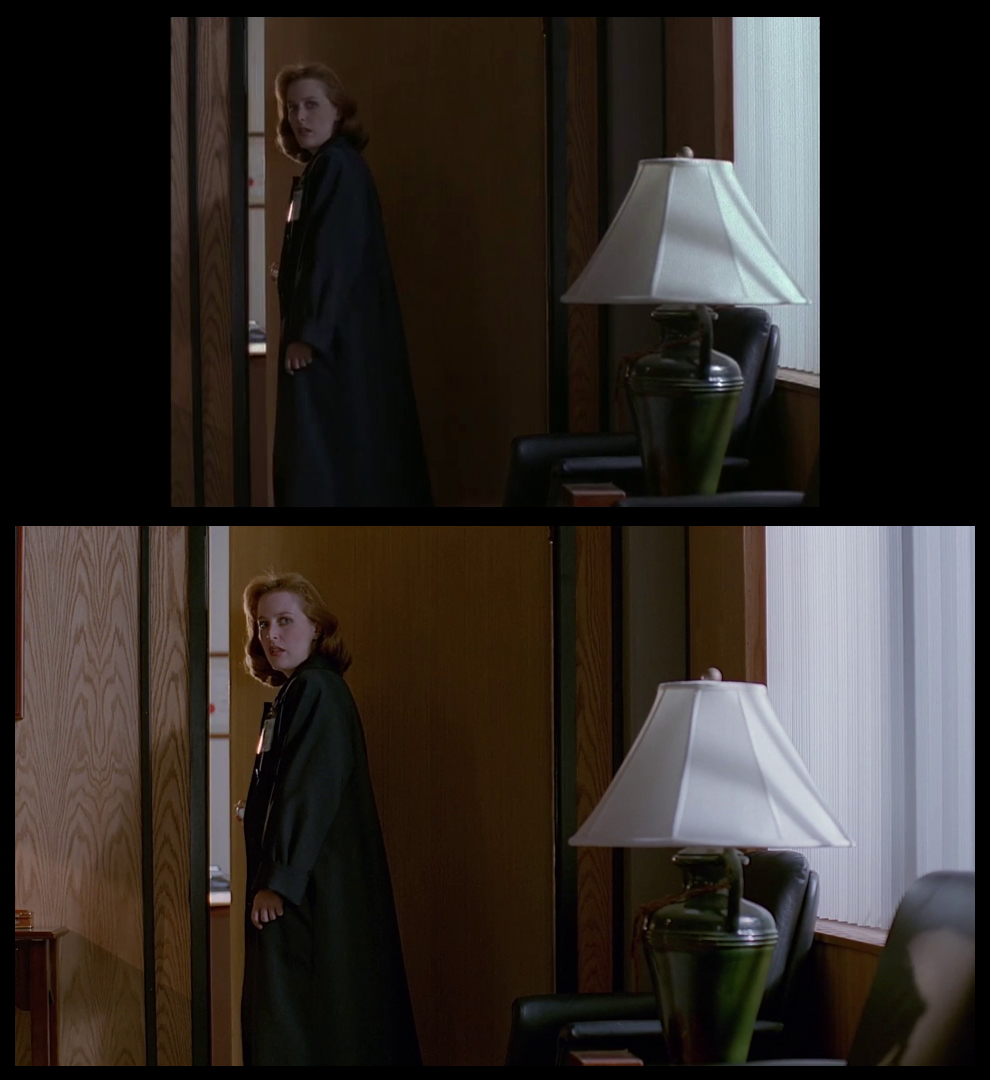 X-Files Blu-ray DVD Comparison 301 3X01 The Blessing Way Screencap