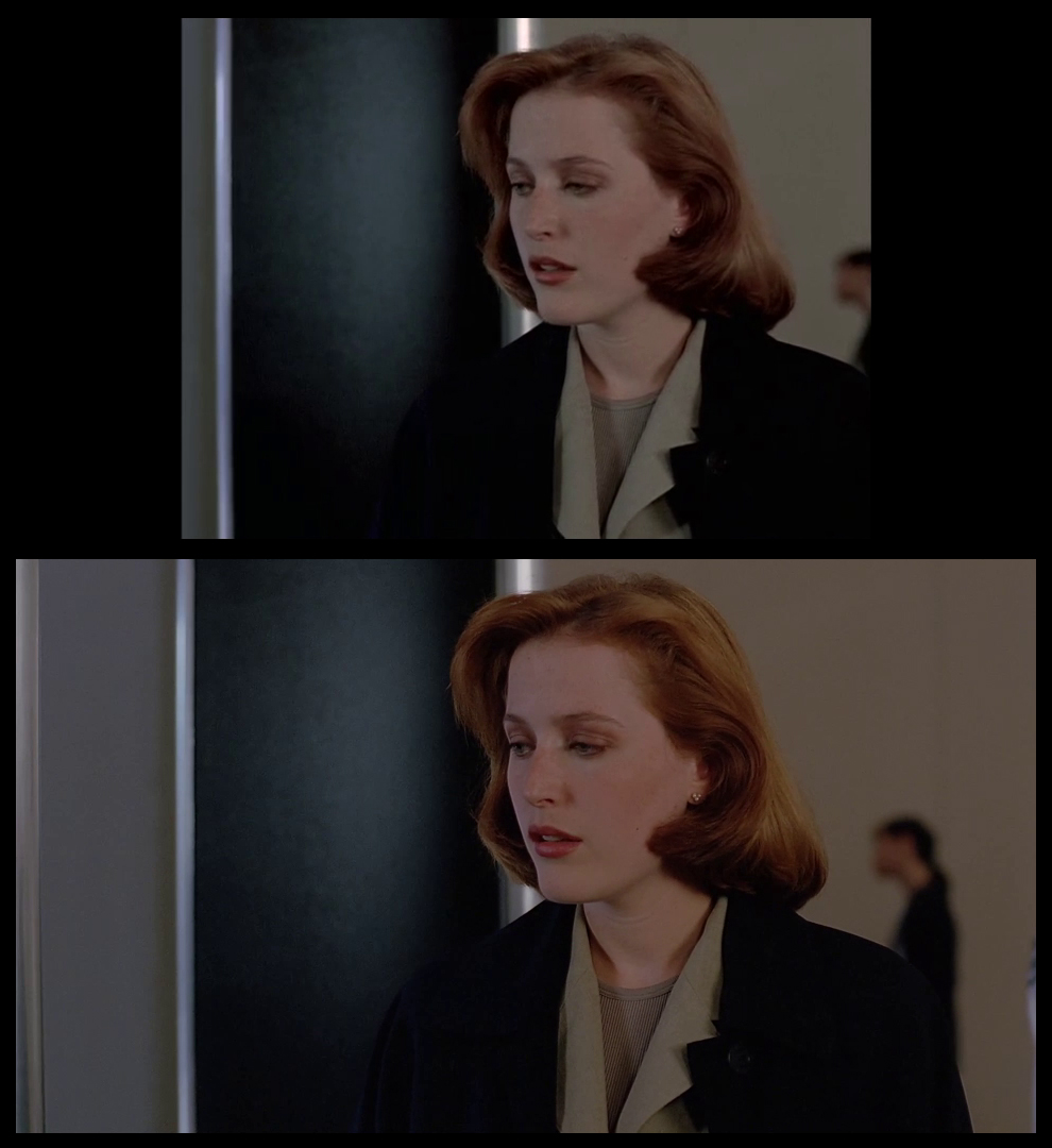 X-Files Blu-ray DVD Comparison 301 3X01 The Blessing Way Screencap