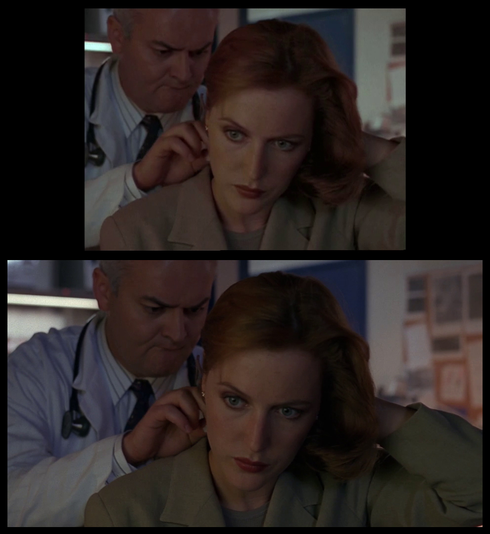 X-Files Blu-ray DVD Comparison 301 3X01 The Blessing Way Screencap