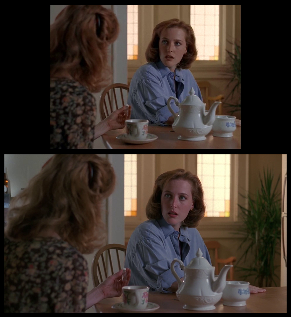 X-Files Blu-ray DVD Comparison 301 3X01 The Blessing Way Screencap