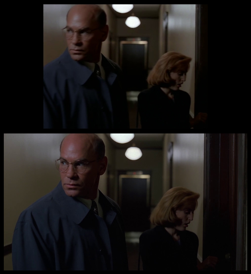 X-Files Blu-ray DVD Comparison 301 3X01 The Blessing Way Screencap