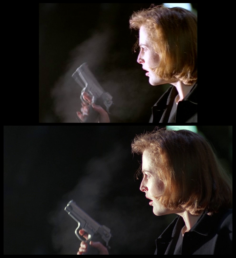 X-Files Blu-ray DVD Comparison 401 4X01 Herrenvolk Screencap
