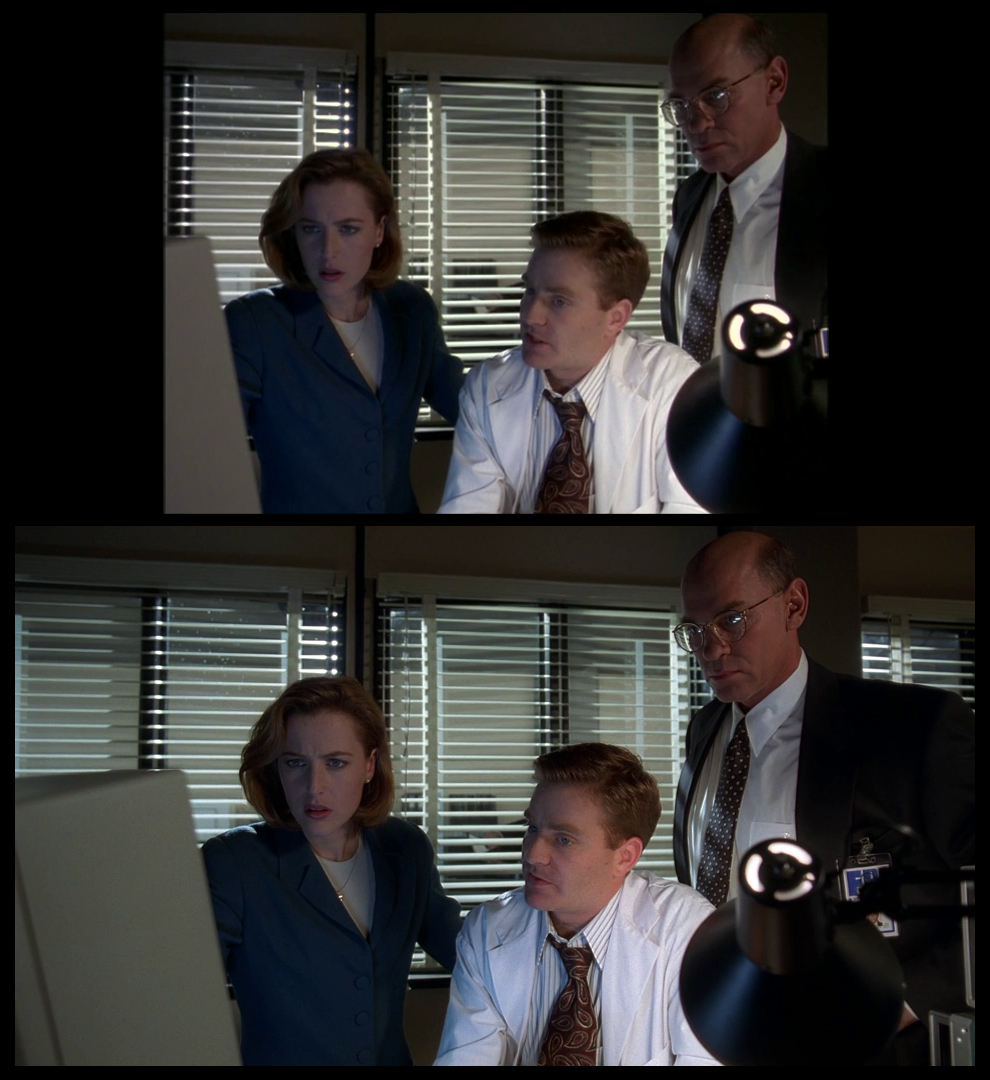X-Files Blu-ray DVD Comparison 401 4X01 Herrenvolk Screencap