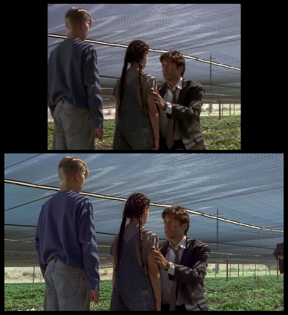 X-Files Blu-ray DVD Comparison 401 4X01 Herrenvolk Screencap