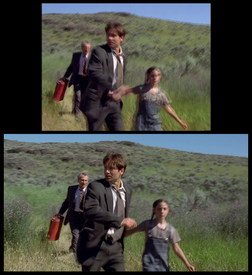 X-Files Blu-ray DVD Comparison 401 4X01 Herrenvolk Screencap