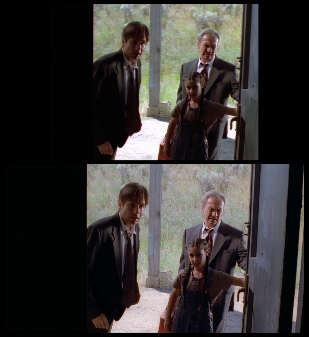 X-Files Blu-ray DVD Comparison 401 4X01 Herrenvolk Screencap