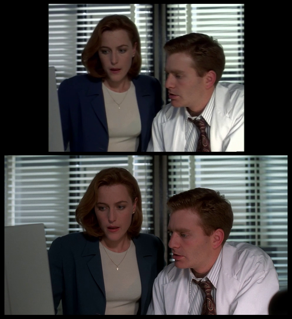 X-Files Blu-ray DVD Comparison 401 4X01 Herrenvolk Screencap