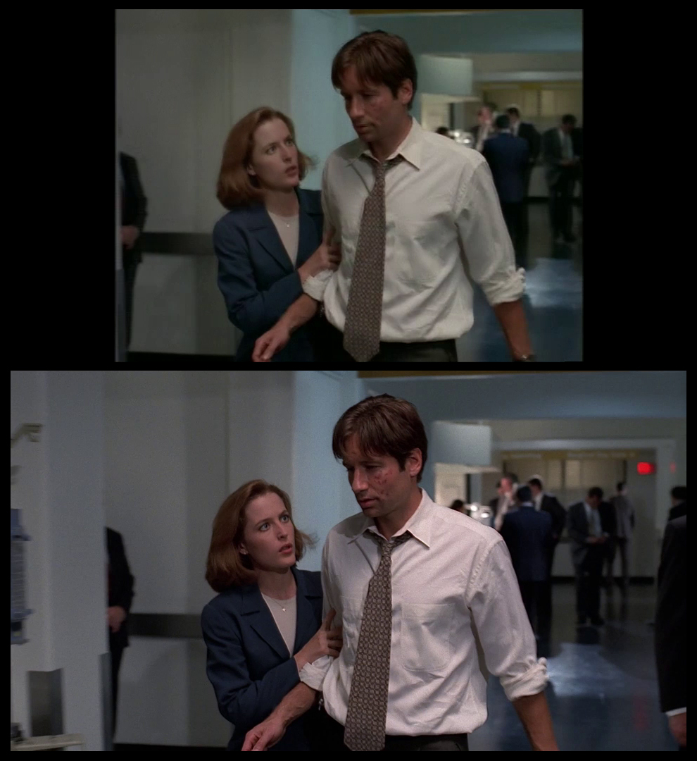 X-Files Blu-ray DVD Comparison 401 4X01 Herrenvolk Screencap